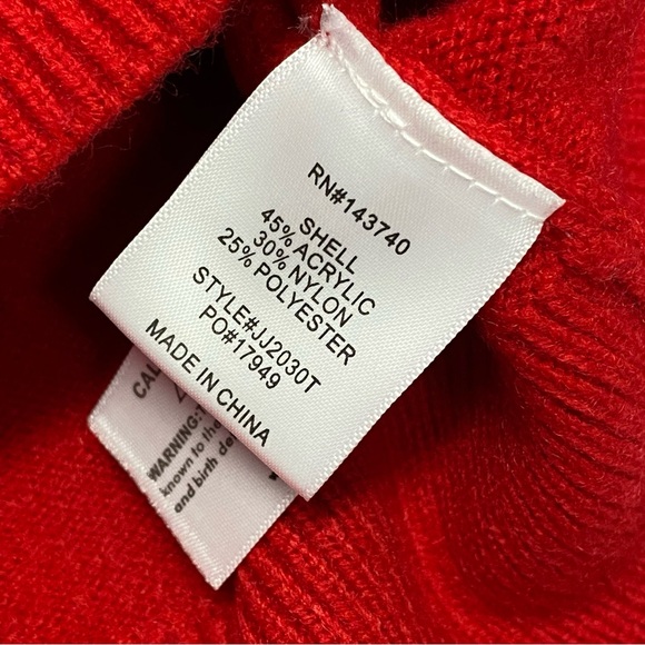 Tuckernuck Hyacinth House Red Pom Pom Melinda Crewneck Sweater - Picture 7 of 8